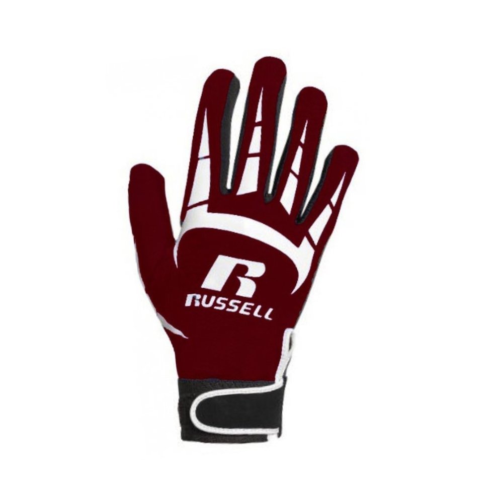 NIP Men's All-Weather Football Receiver Gloves w/Lighter Tighter Grip Maroon AL